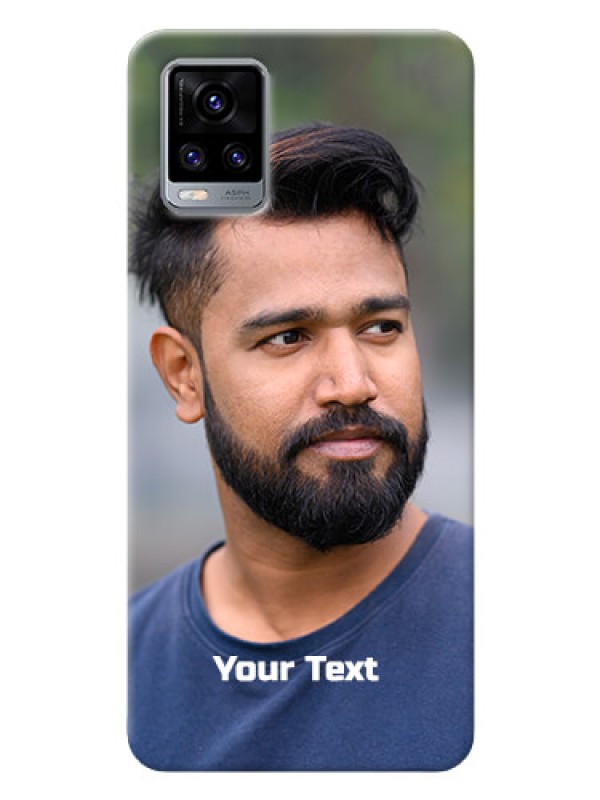 Custom Vivo V20 2021 Mobile Cover: Photo with Text