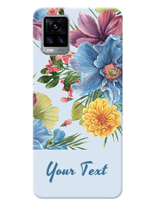 Custom Vivo V20 2021 Custom Phone Cases: Stunning Watercolored Flowers Painting Design