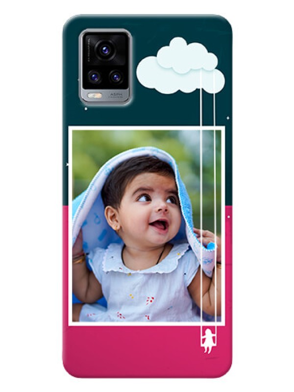 Custom Vivo V20 Pro custom phone covers: Cute Girl with Cloud Design