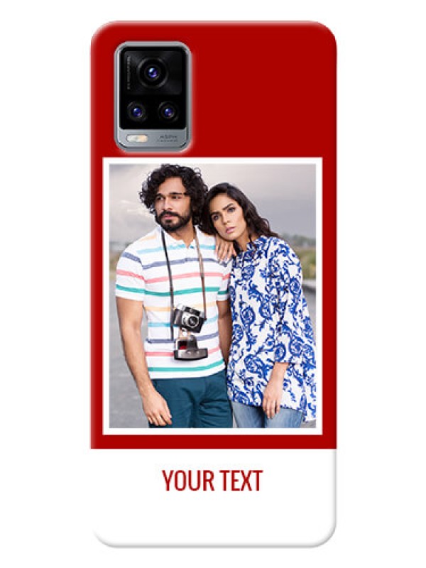 Custom Vivo V20 Pro mobile phone covers: Simple Red Color Design