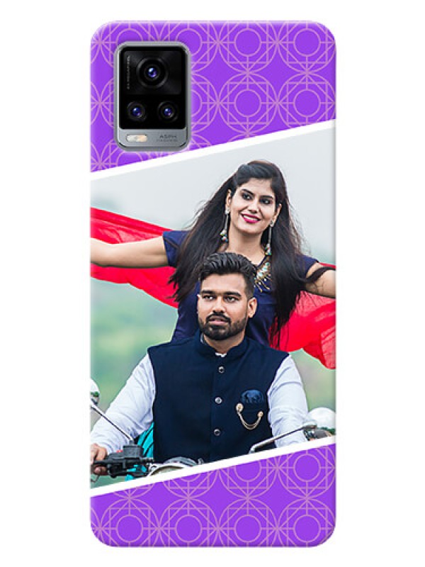 Custom Vivo V20 Pro mobile back covers online: violet Pattern Design