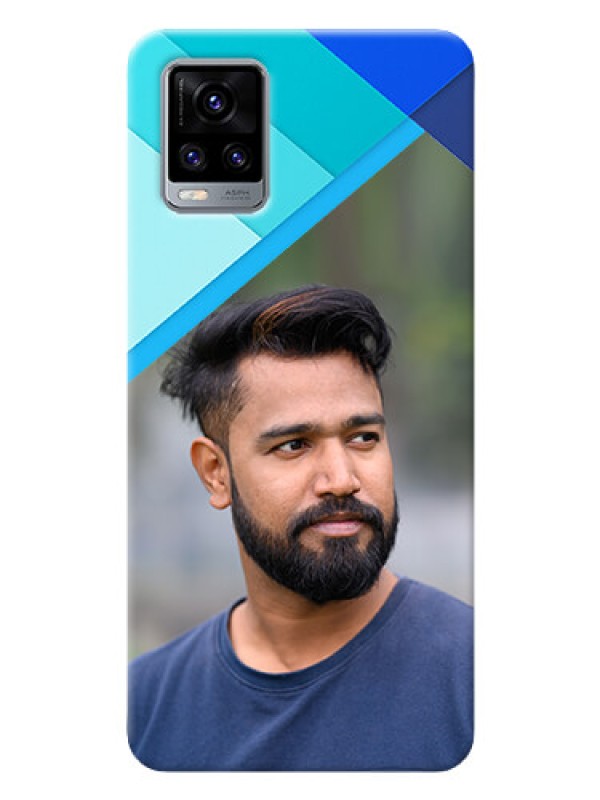 Custom Vivo V20 Pro Phone Cases Online: Blue Abstract Cover Design