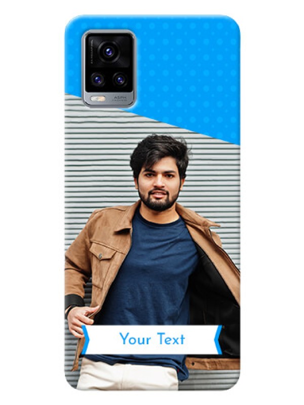 Custom Vivo V20 Pro Personalized Mobile Covers: Simple Blue Color Design