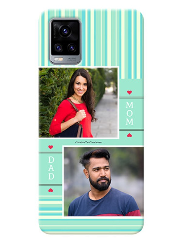 Custom Vivo V20 Pro custom mobile phone covers: Mom & Dad Pic Design