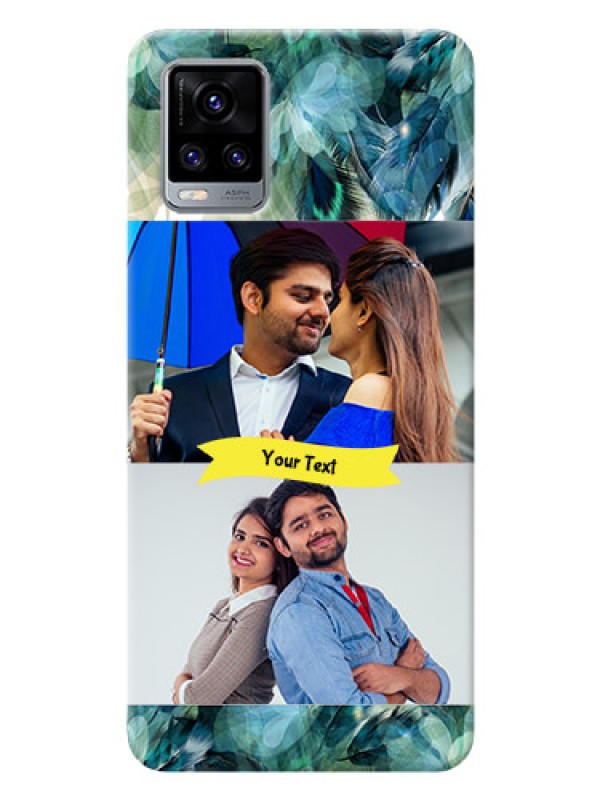 Custom Vivo V20 Pro Phone Cases: Image with Boho Peacock Feather Design