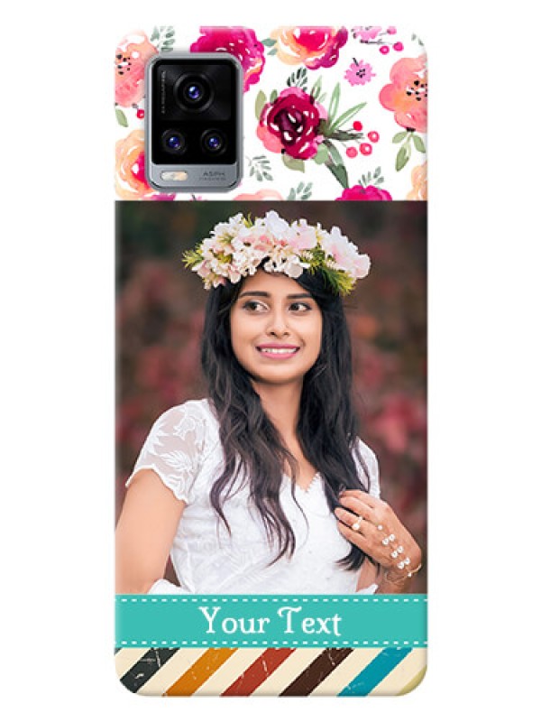 Custom Vivo V20 Pro Personalized Mobile Cases: Watercolor Floral Design