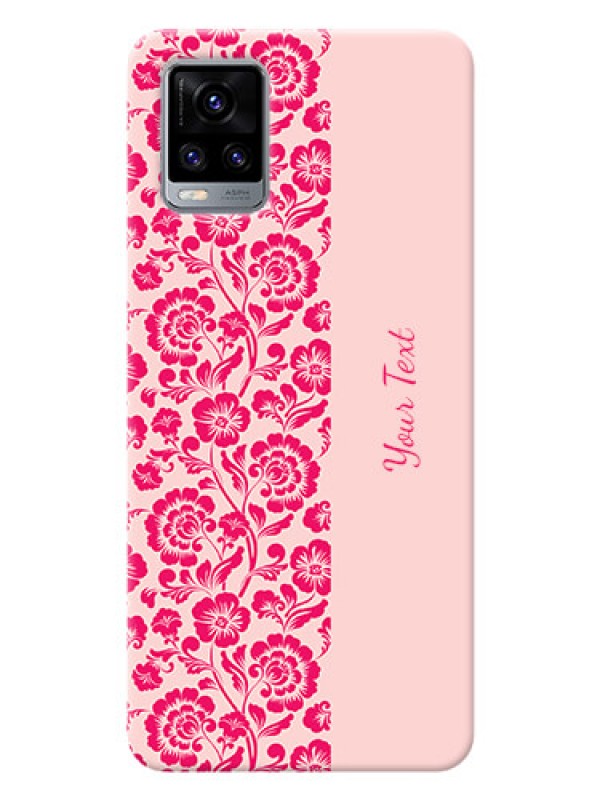 Custom Vivo V20 Pro Phone Back Covers: Attractive Floral Pattern Design