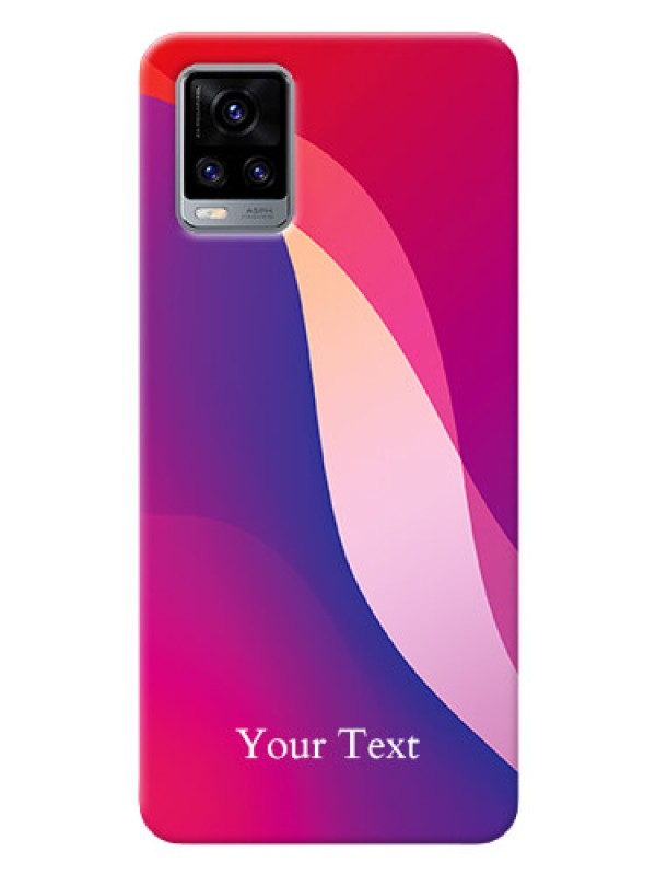 Custom Vivo V20 Pro Mobile Back Covers: Digital abstract Overlap Design