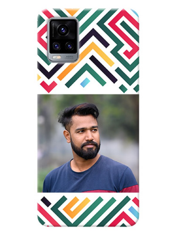 Custom Vivo V20 Pro Custom Mobile Case with Colorful Maze Pattern Design
