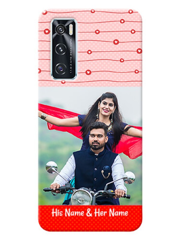 Custom Vivo V20 SE Custom Phone Cases: Red Pattern Case Design
