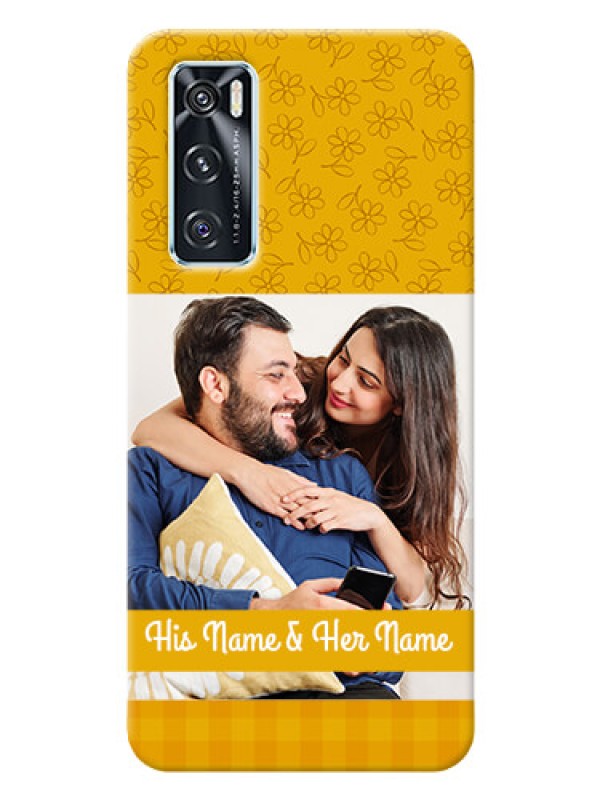 Custom Vivo V20 SE mobile phone covers: Yellow Floral Design