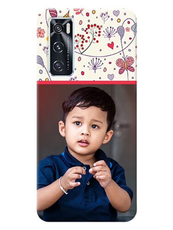 Custom Vivo V20 SE phone back covers: Premium Floral Design