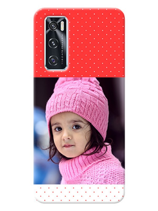 Custom Vivo V20 SE personalised phone covers: Red Pattern Design