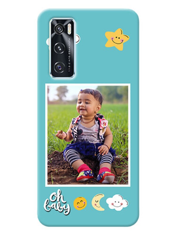 Custom Vivo V20 SE Personalised Phone Cases: Smiley Kids Stars Design