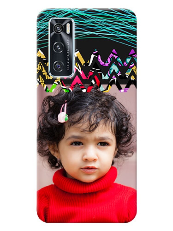 Custom Vivo V20 SE personalized phone covers: Neon Abstract Design