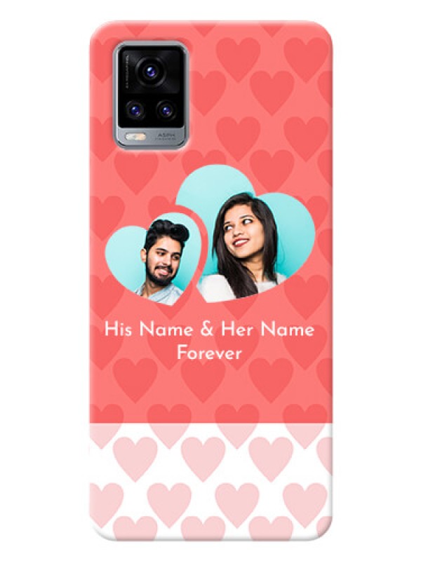 Custom Vivo V20 personalized phone covers: Couple Pic Upload Design