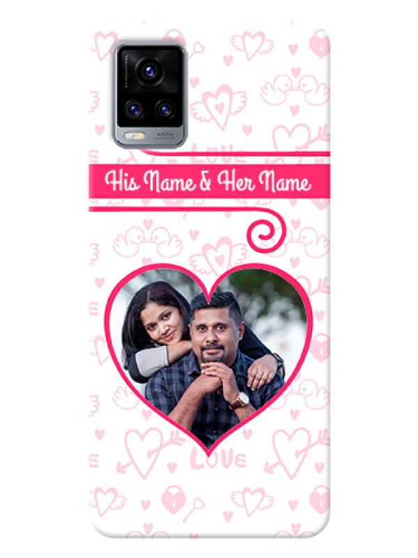 Custom Vivo V20 Personalized Phone Cases: Heart Shape Love Design