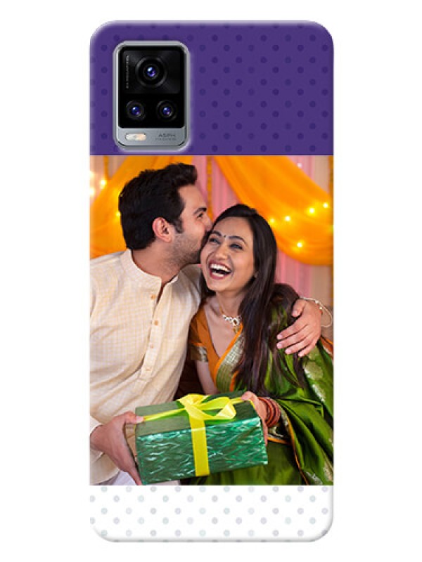 Custom Vivo V20 mobile phone cases: Violet Pattern Design