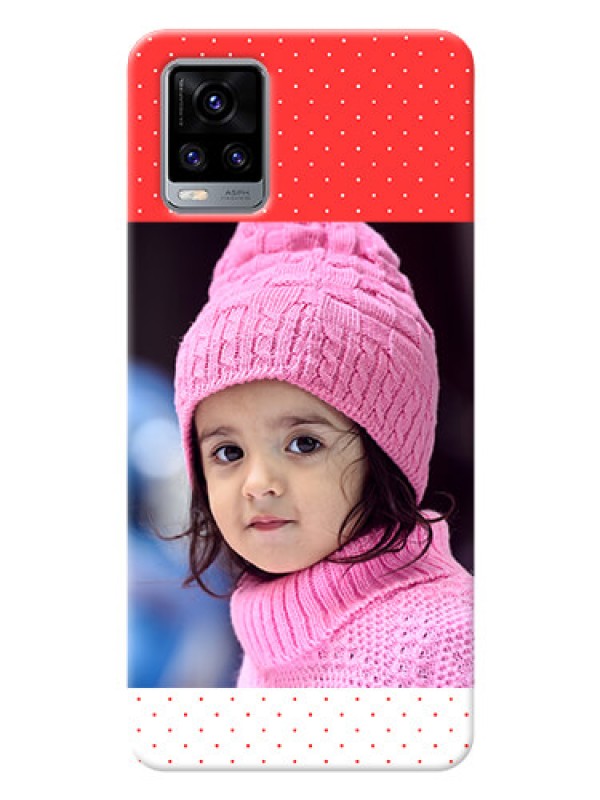 Custom Vivo V20 personalised phone covers: Red Pattern Design
