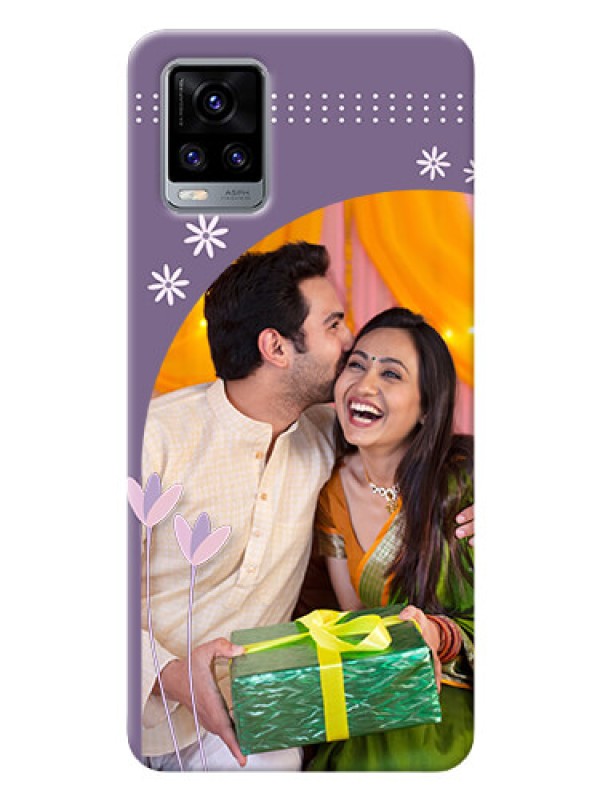 Custom Vivo V20 Phone covers for girls: lavender flowers design 