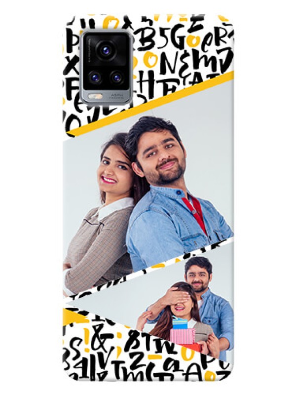 Custom Vivo V20 Phone Back Covers: Letters Pattern Design