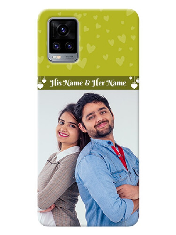 Custom Vivo V20 custom mobile covers: You & Me Heart Design