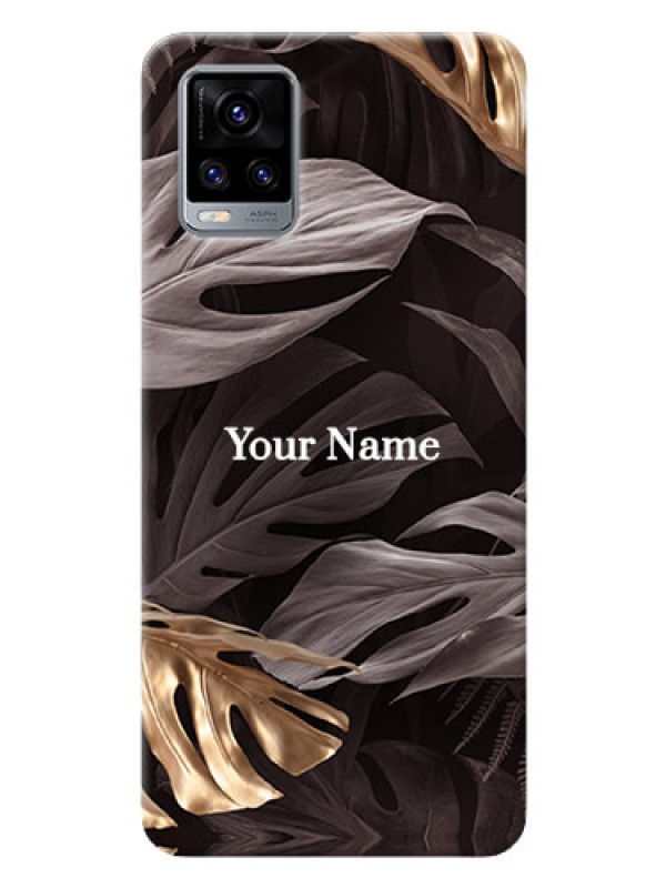 Custom Vivo V20 Mobile Back Covers: Wild Leaves digital paint Design