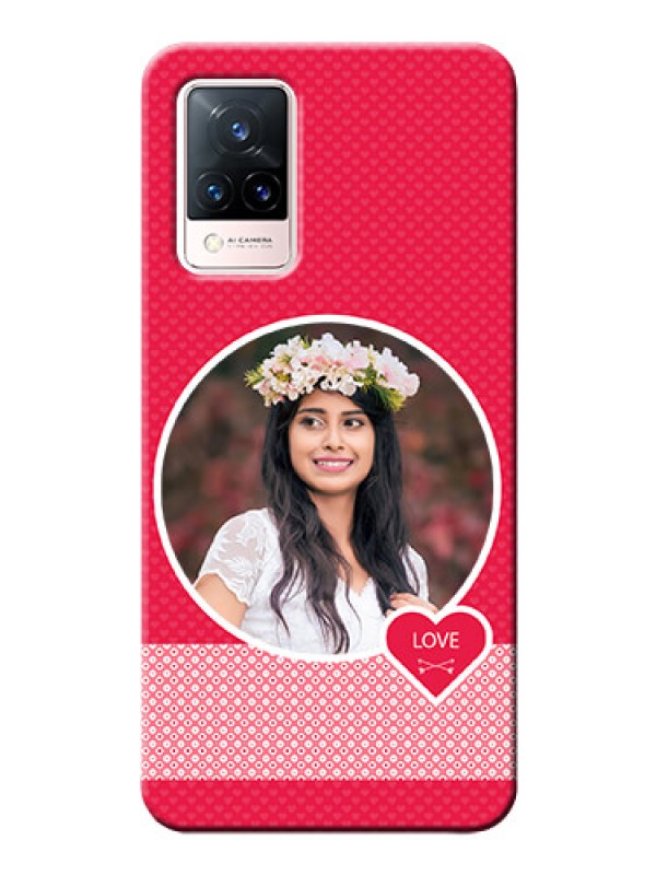 Custom Vivo V21 5G Mobile Covers Online: Pink Pattern Design