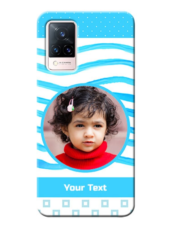 Custom Vivo V21 5G phone back covers: Simple Blue Case Design