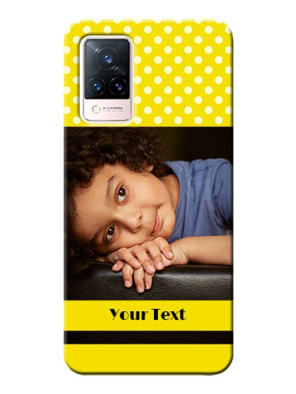 Custom Vivo V21 5G Custom Mobile Covers: Bright Yellow Case Design