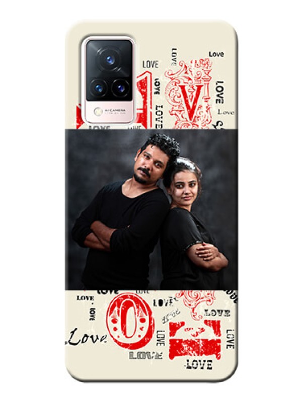 Custom Vivo V21 5G mobile cases online: Trendy Love Design Case
