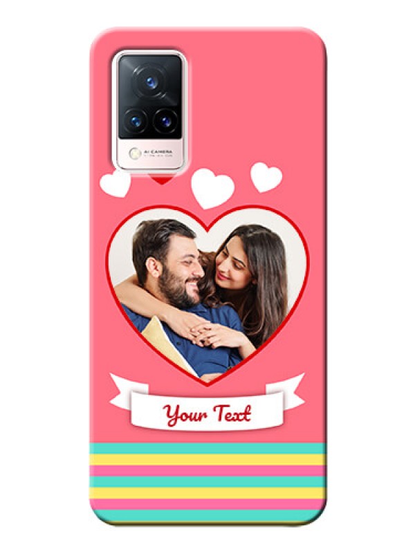Custom Vivo V21 5G Personalised mobile covers: Love Doodle Design