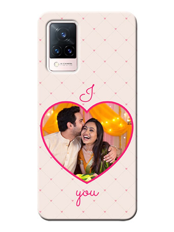 Custom Vivo V21 5G Personalized Mobile Covers: Heart Shape Design