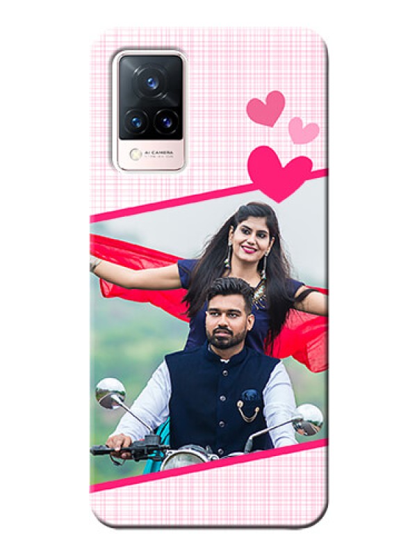 Custom Vivo V21 5G Personalised Phone Cases: Love Shape Heart Design