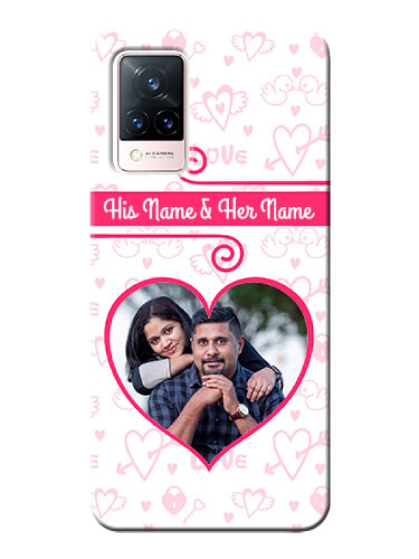 Custom Vivo V21 5G Personalized Phone Cases: Heart Shape Love Design