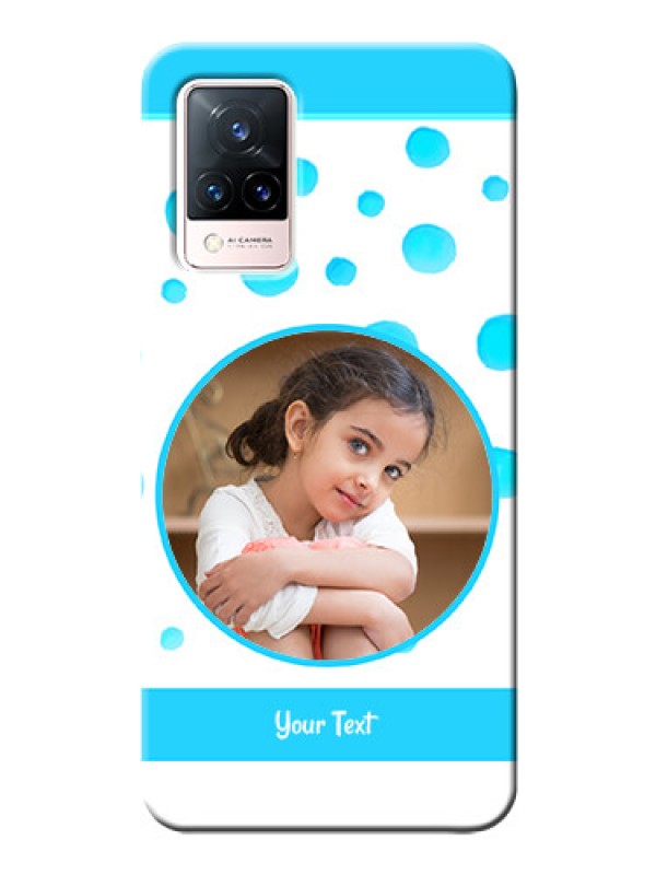 Custom Vivo V21 5G Custom Phone Covers: Blue Bubbles Pattern Design