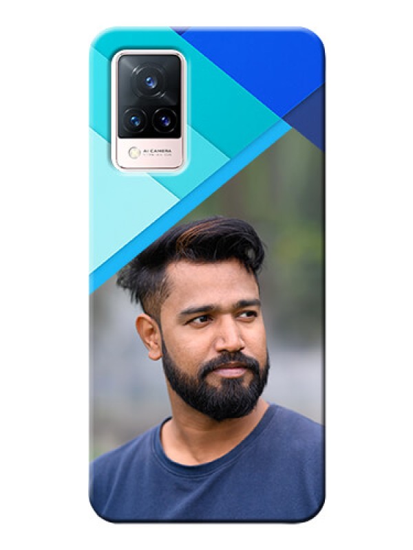 Custom Vivo V21 5G Phone Cases Online: Blue Abstract Cover Design