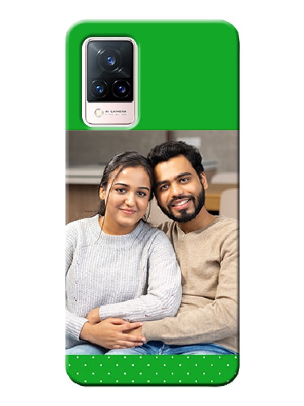 Custom Vivo V21 5G Personalised mobile covers: Green Pattern Design
