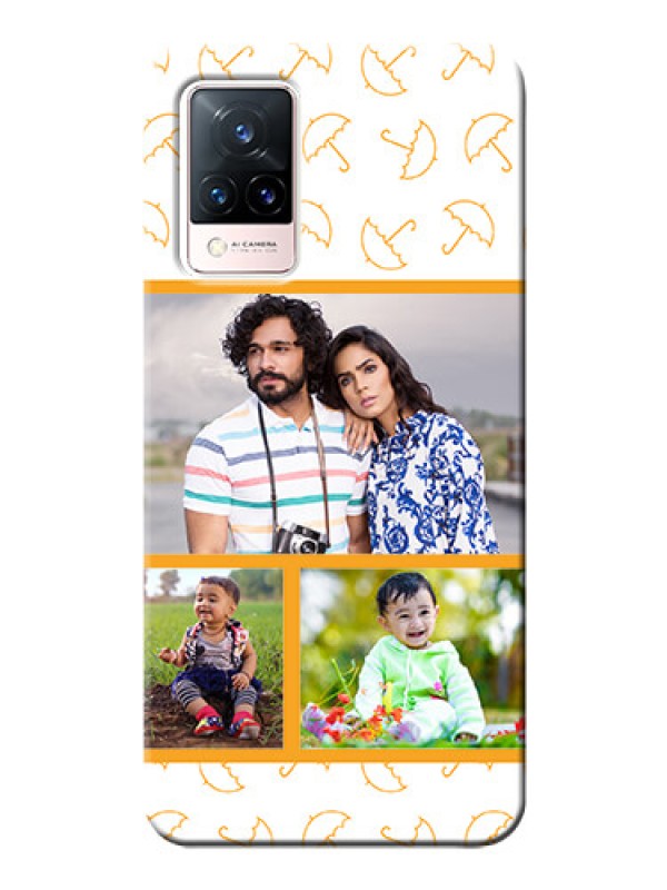 Custom Vivo V21 5G Personalised Phone Cases: Yellow Pattern Design
