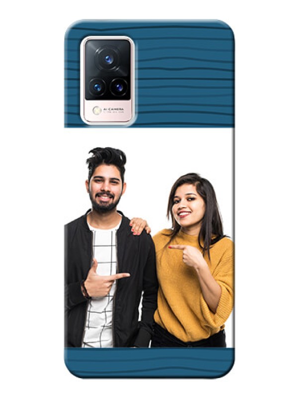 Custom Vivo V21 5G Custom Phone Cases: Blue Pattern Cover Design