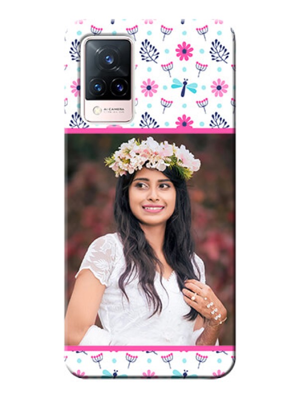 Custom Vivo V21 5G Mobile Covers: Colorful Flower Design