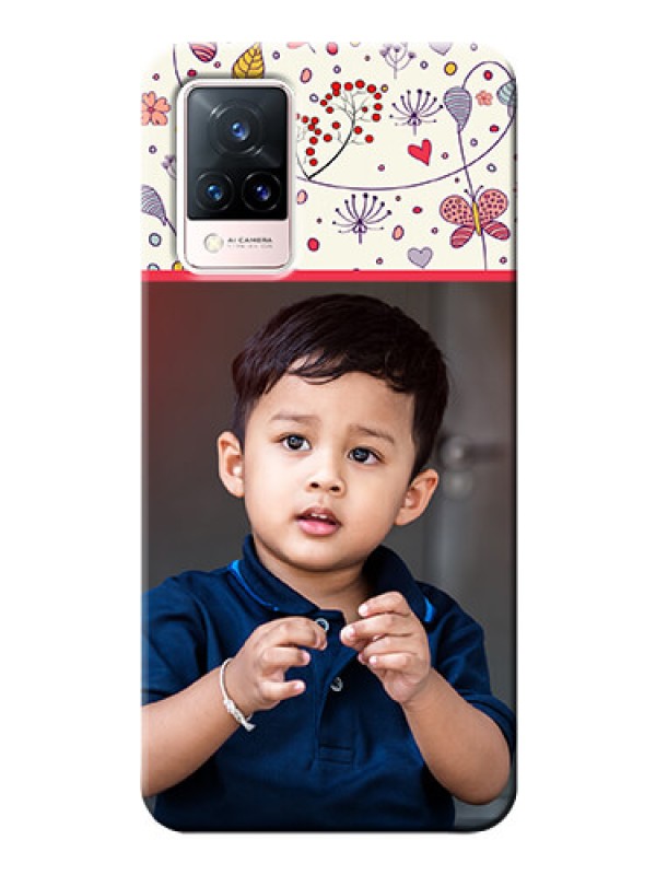 Custom Vivo V21 5G phone back covers: Premium Floral Design
