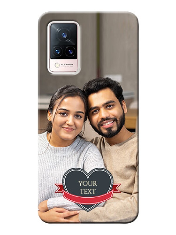 Custom Vivo V21 5G mobile back covers online: Just Married Couple Design