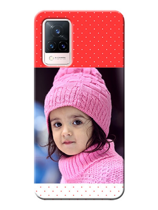 Custom Vivo V21 5G personalised phone covers: Red Pattern Design