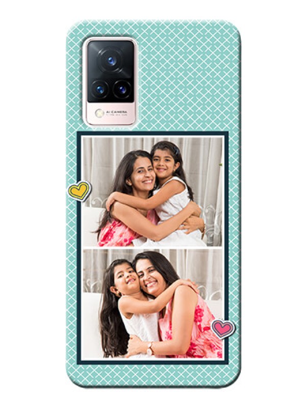 Custom Vivo V21 5G Custom Phone Cases: 2 Image Holder with Pattern Design