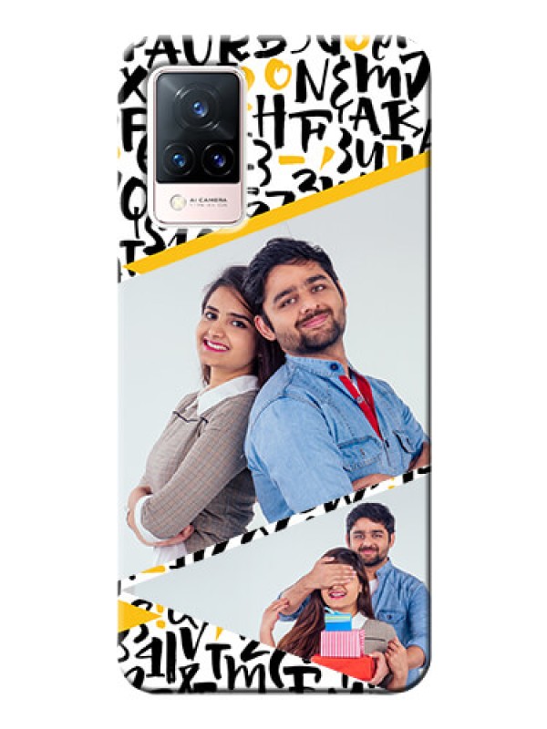 Custom Vivo V21 5G Phone Back Covers: Letters Pattern Design