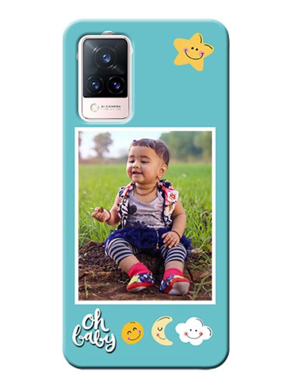 Custom Vivo V21 5G Personalised Phone Cases: Smiley Kids Stars Design