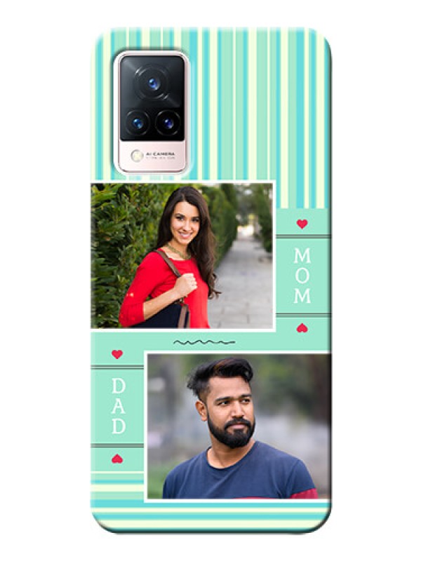 Custom Vivo V21 5G custom mobile phone covers: Mom & Dad Pic Design
