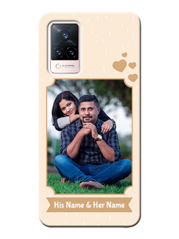 Custom Vivo V21 5G mobile phone cases with confetti love design 