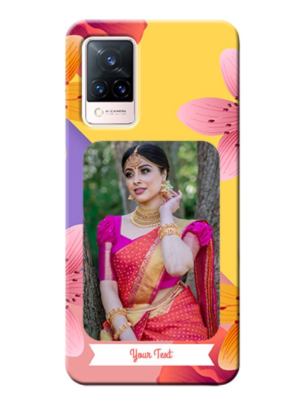 Custom Vivo V21 5G Mobile Covers: 3 Image With Vintage Floral Design